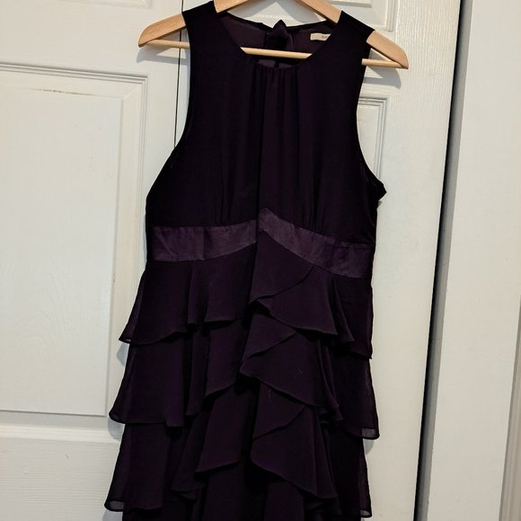 RW&CO Deep Purple High Neck Dress - Picture 1 of 7